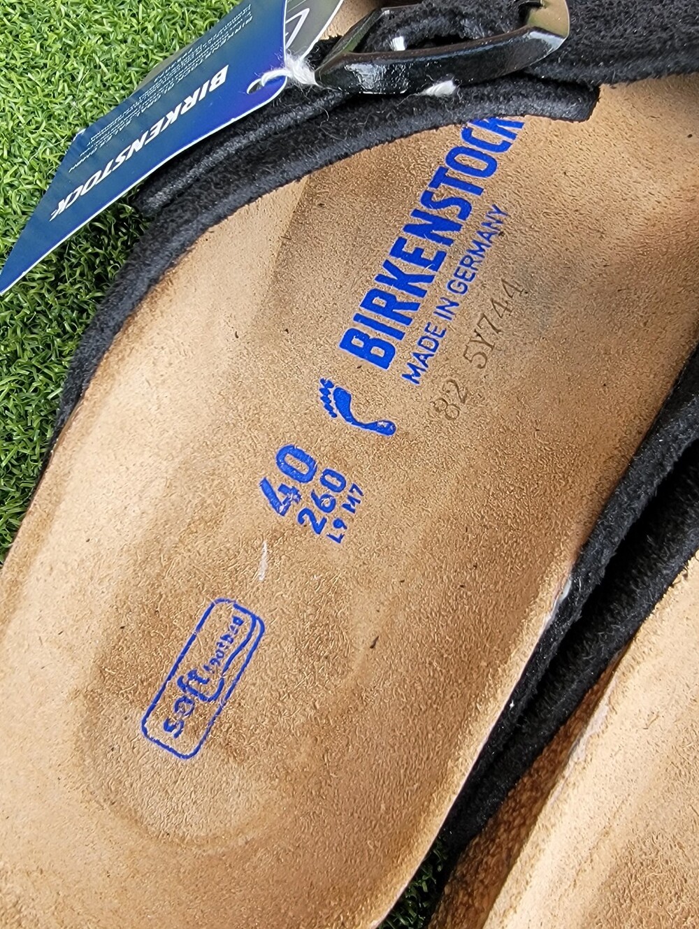 Birkenstock Womens Black Suede Two-Strap Slide Sandals - US Size 9M - Picture 8 of 10